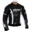 Yamaha Speedblock Black Leather Biker Jacket